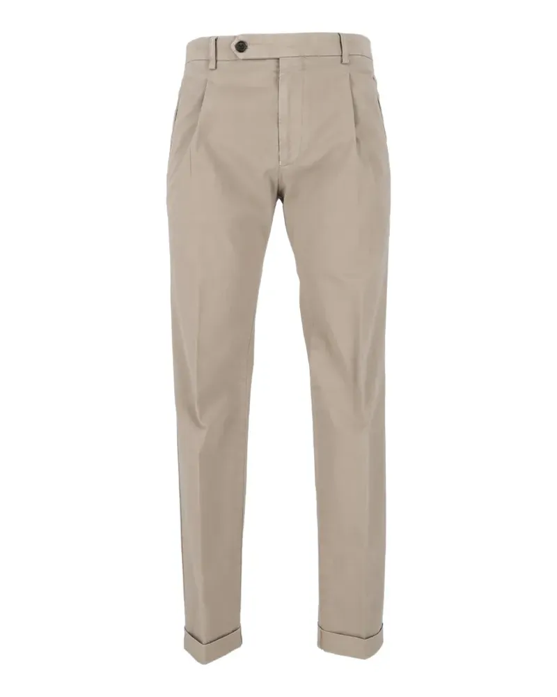 Berwich Retrolong pleated trousers - Nude Nude