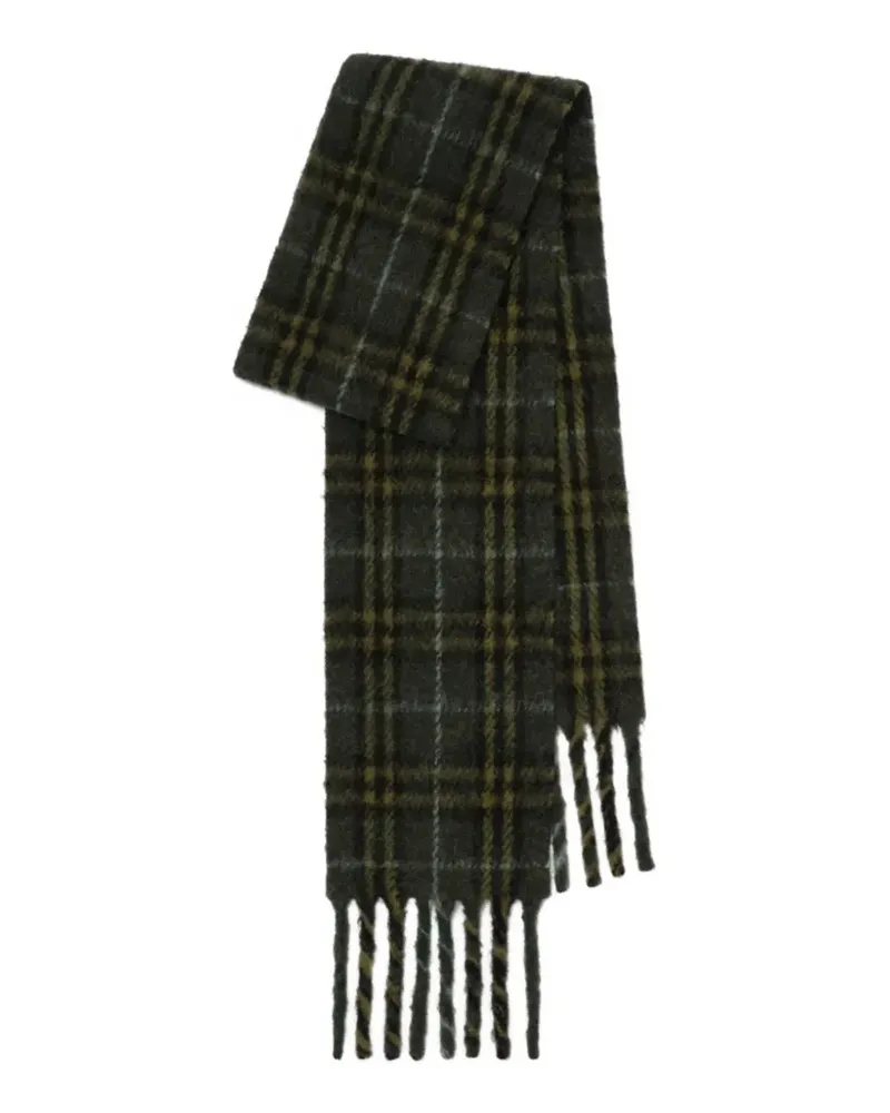 Burberry Schmaler Schal mit Karomuster - Grün Grün