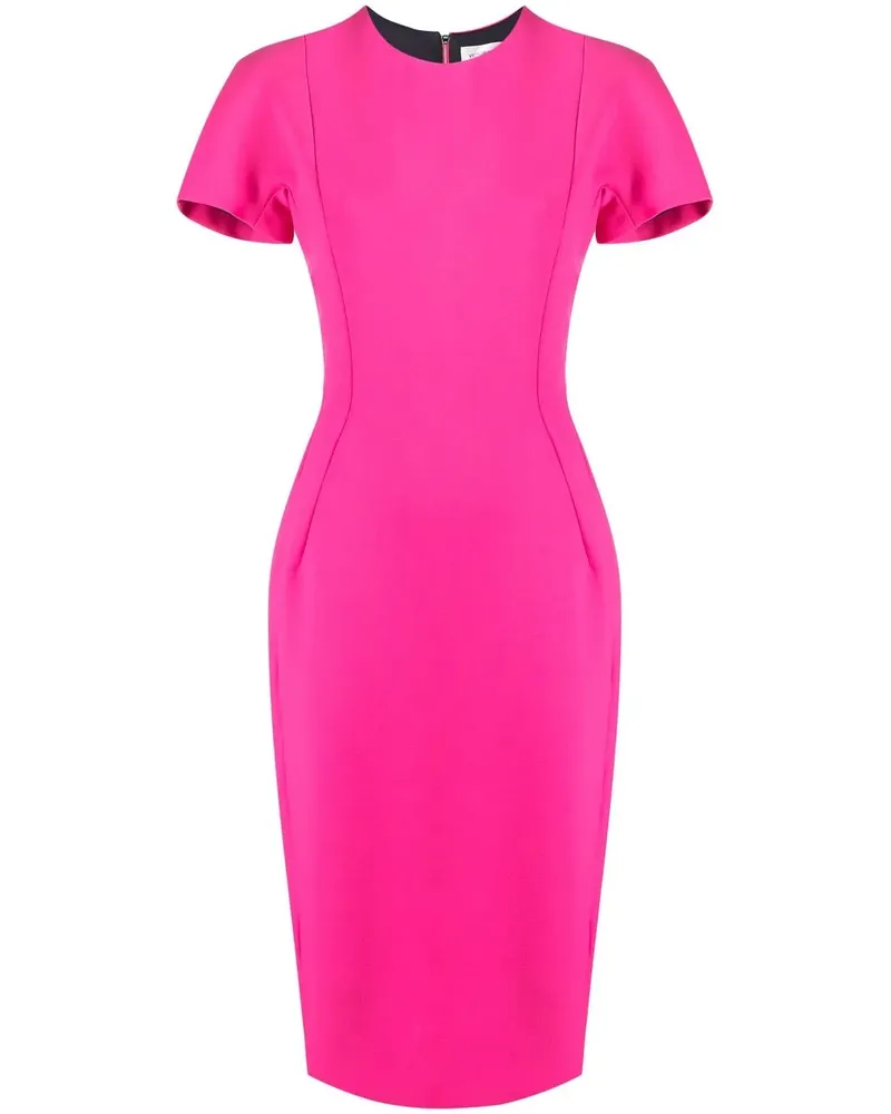 Victoria Beckham Kleid mit kurzen Ärmeln - Rosa Rosa