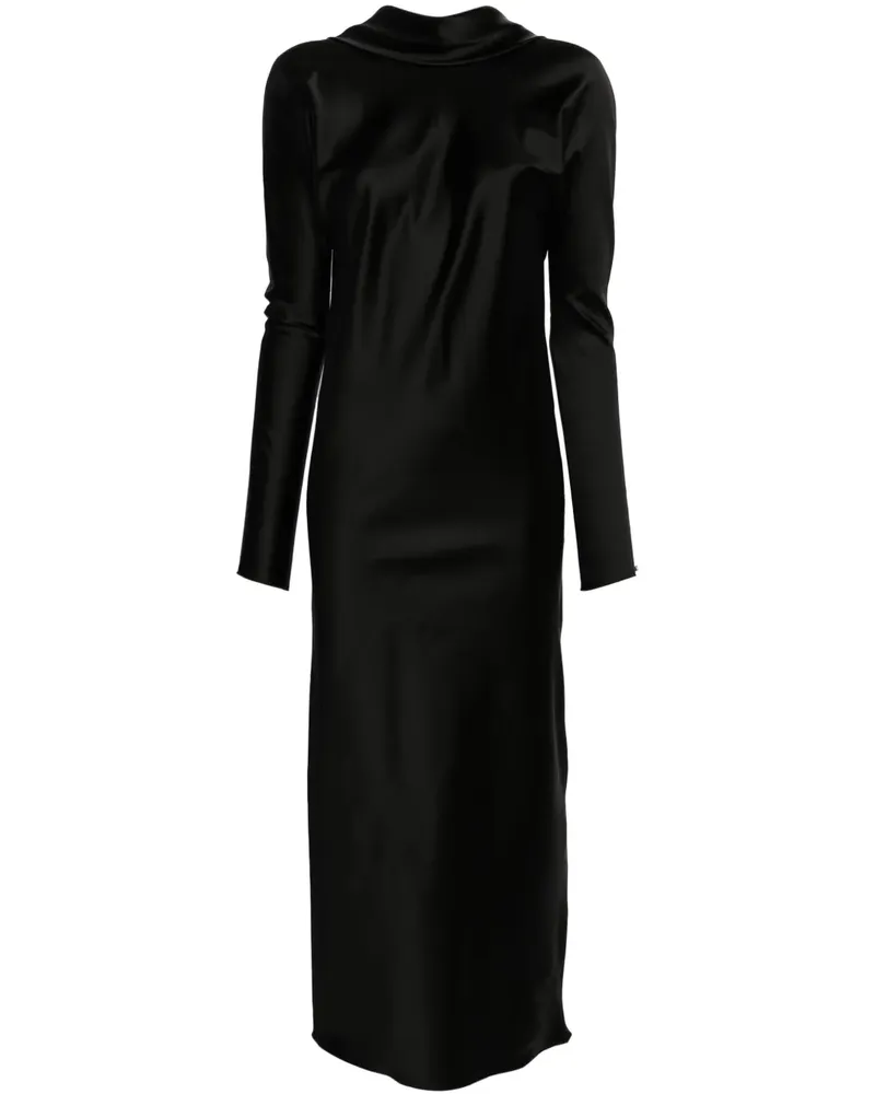SPORTMAX Abazio Maxikleid aus Satin - Schwarz Schwarz