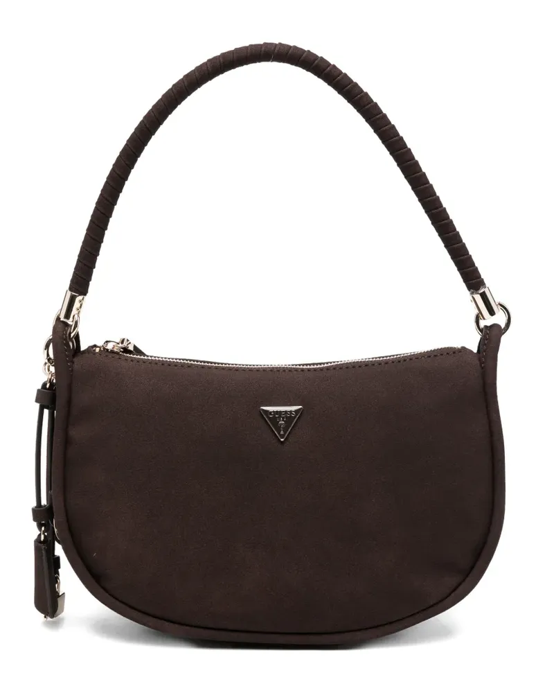 Guess Schultertasche aus Leder - Braun Braun