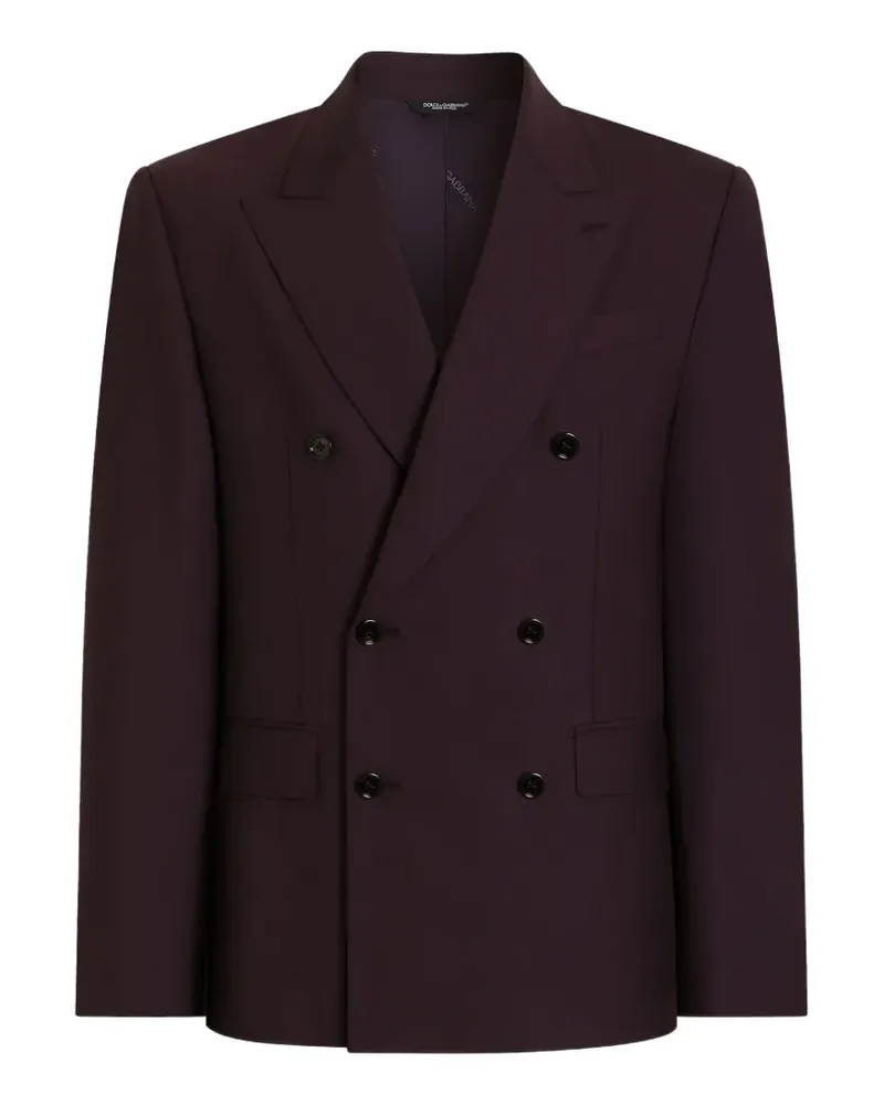 Dolce & Gabbana Leichte doppelreihige Sicilia Wolljacke - Violett Violett