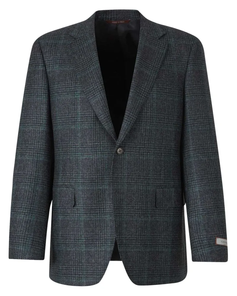Canali Kariertes Sakko - Grau Grau