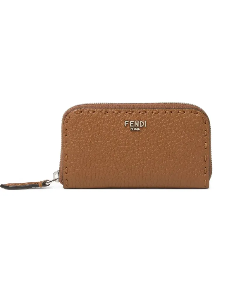 Fendi Selleria zip trim wallet - Nude Nude
