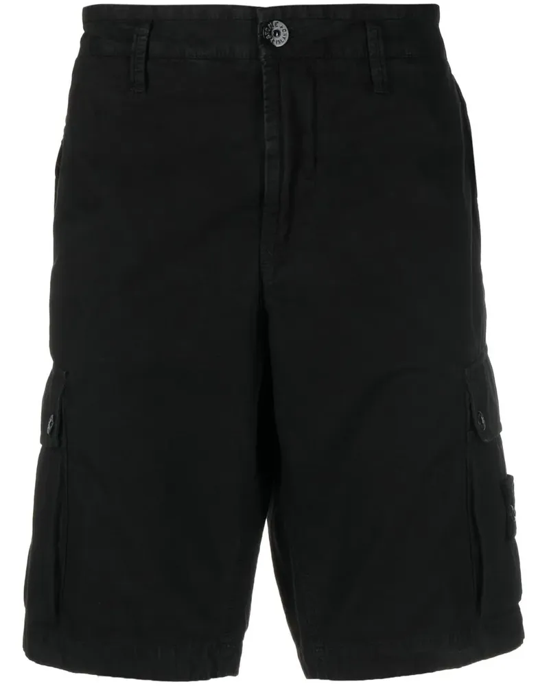 Stone Island Cargo-Shorts mit Kompass-Patch - Schwarz Schwarz