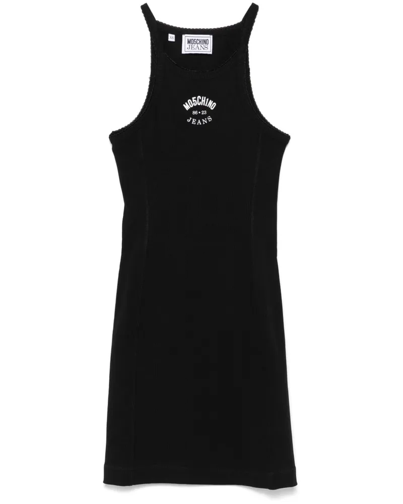 Moschino Minikleid mit Logo-Print - Schwarz Schwarz