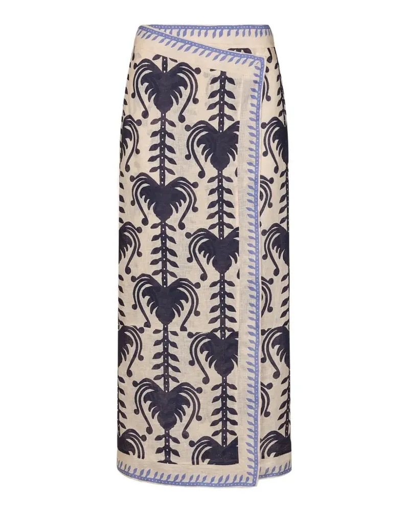 Johanna Ortiz Deep Blue Sea midi skirt - Nude Nude