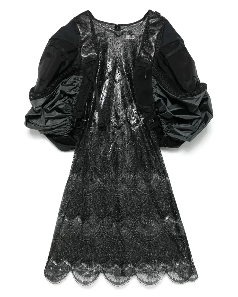 Junya Watanabe Minikleid mit aufgesetzten Taschen - Schwarz Schwarz