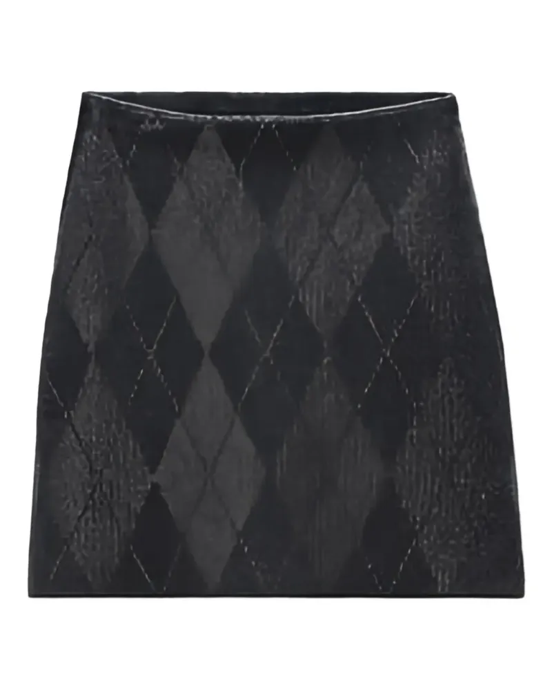 Alexander Wang A-Linien-Minirock mit Argyle-Muster - Grau Grau