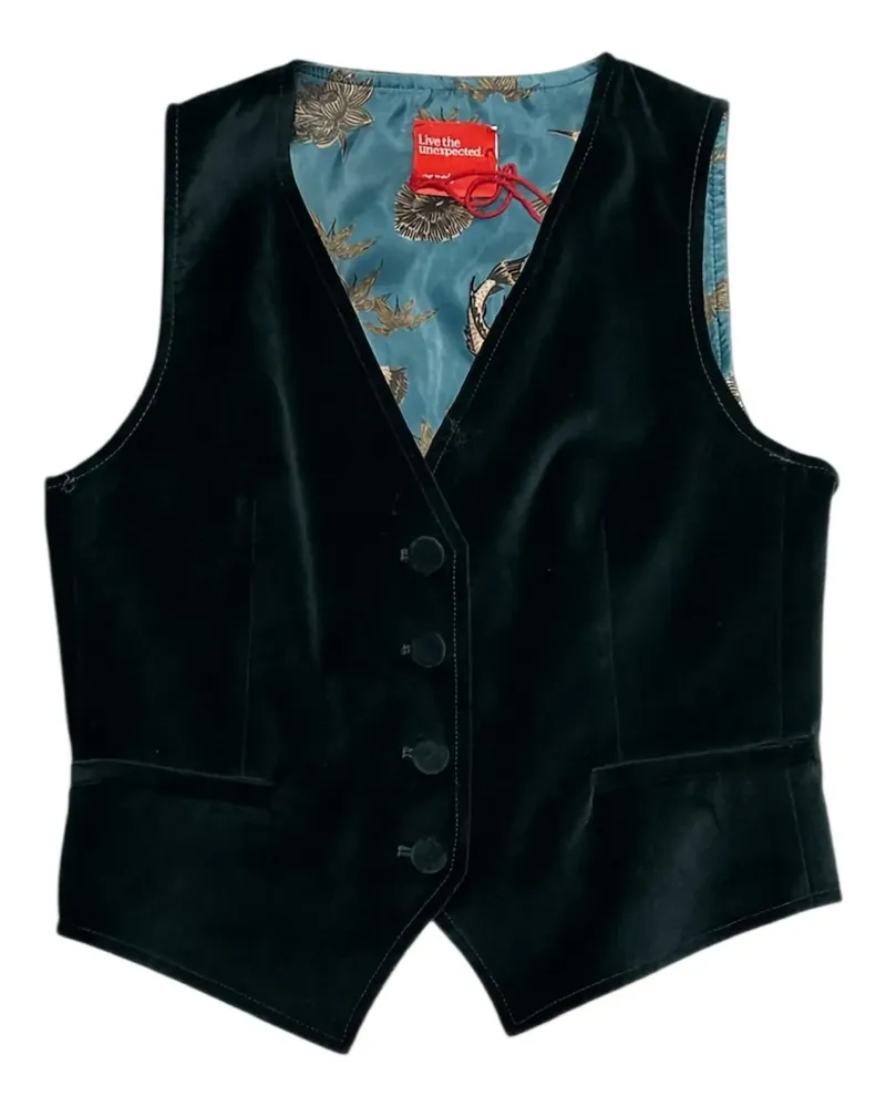 ..,merci buttonned waistcoat - Grün Grün