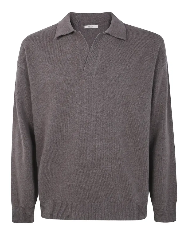 Nuur Geripptes Poloshirt - Braun Braun