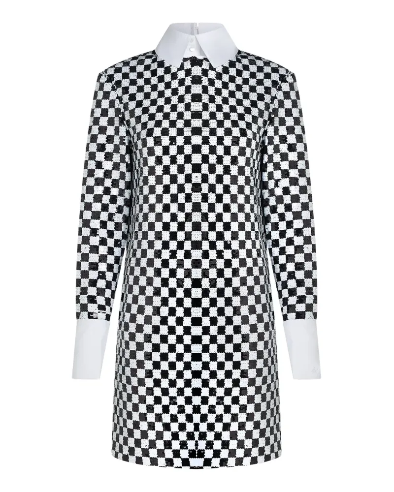 Karl Lagerfeld checkerboard sequin-embellished mini dress - Schwarz Schwarz