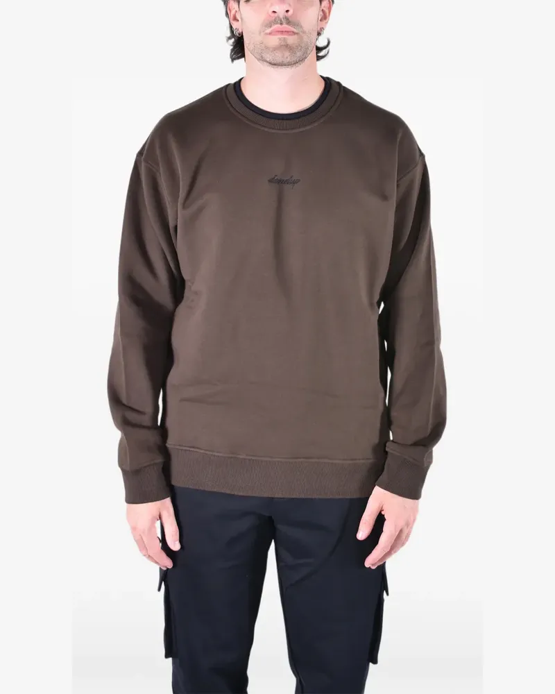 Dondup Sweatshirt mit Logo-Stickerei - Braun Braun