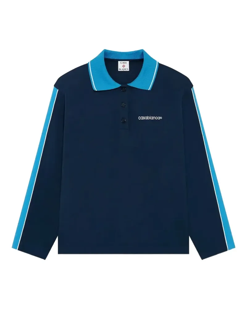 Casablanca Paris long-sleeve polo top - Blau Blau