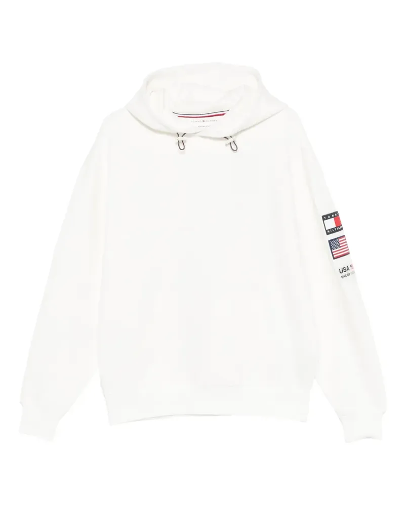 Tommy Hilfiger logo-patch hoodie - Weiß Weiß