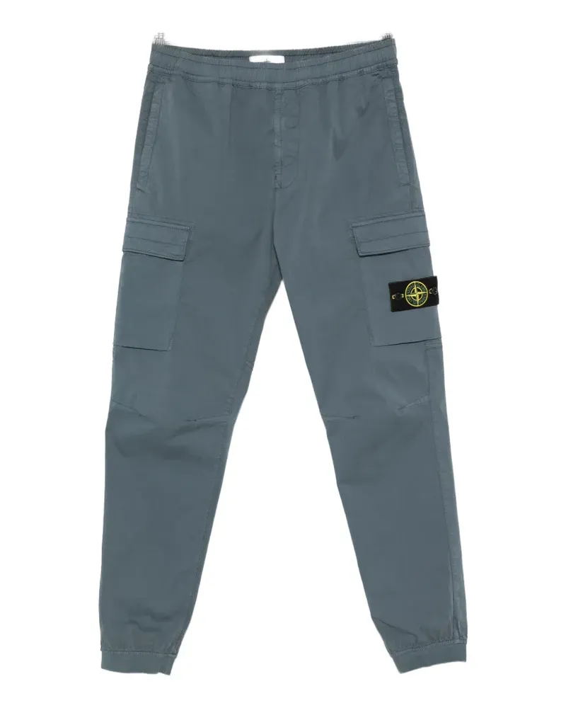 Stone Island logo-patch cargo pants - Blau Blau