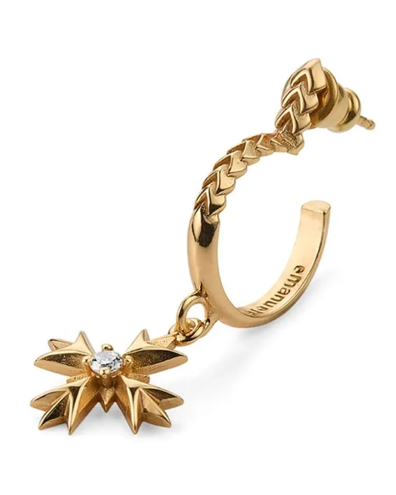 Emanuele Bicocchi Einzelner EB Crest Ohrring mit Anhänger - Gold Gold