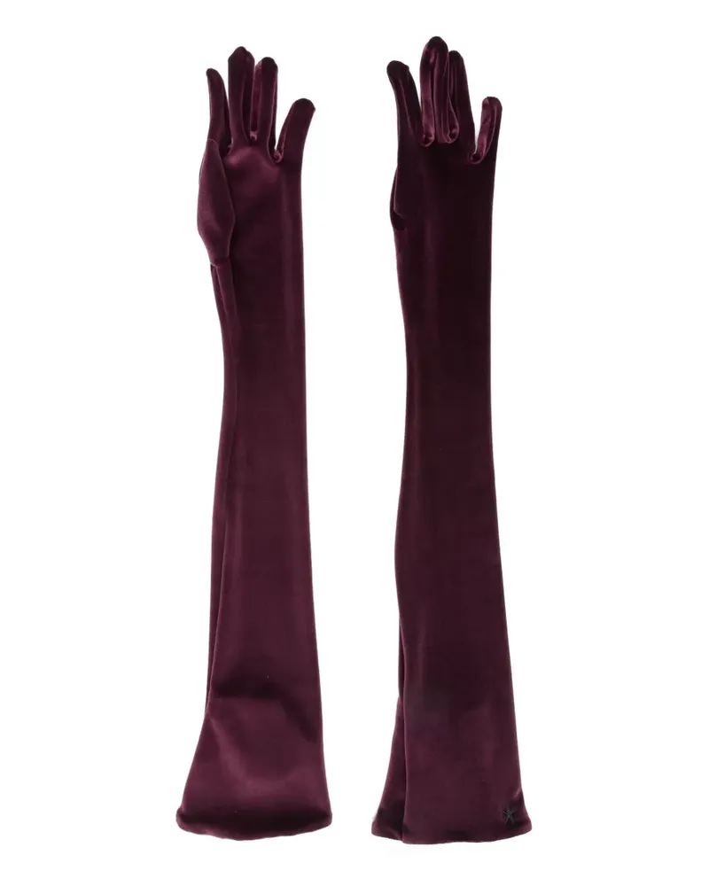 Thierry Mugler Handschuhe mit Logo - Rot Rot