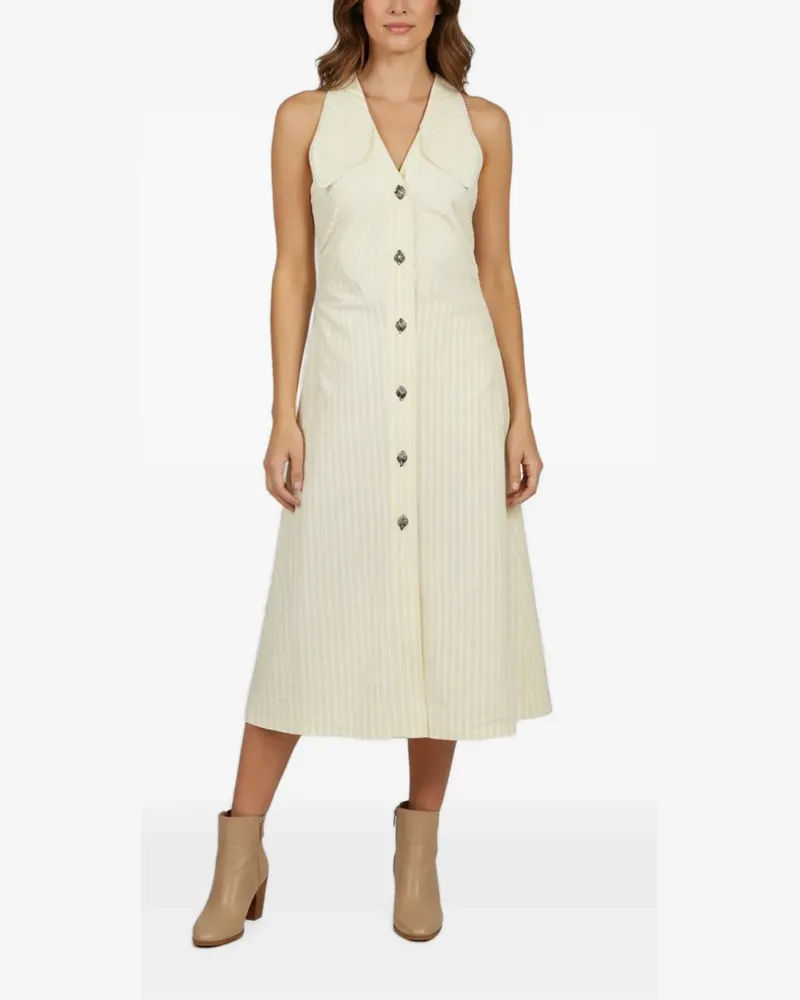 Ganni sleeveless midi dress - Gelb Gelb