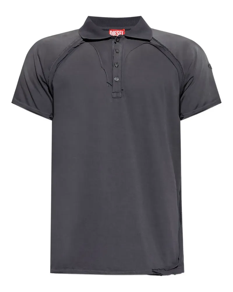 Diesel T-Shirt im Distressed-Look - Grau Grau