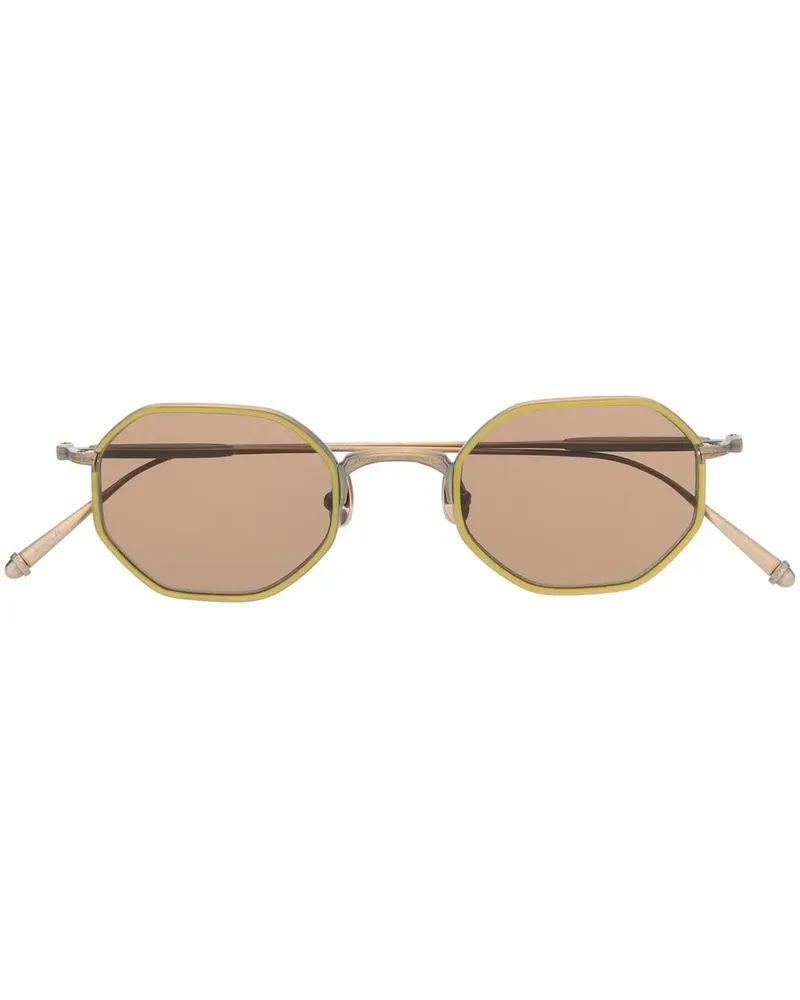 MATSUDA Sonnenbrille mit eckigem Gestell - Gelb Gelb