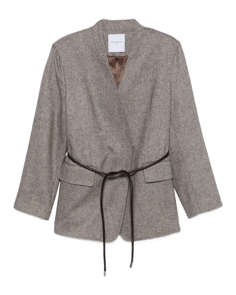 Isabelle Blanche Jacke mit Fischgrätenmuster - Braun Braun