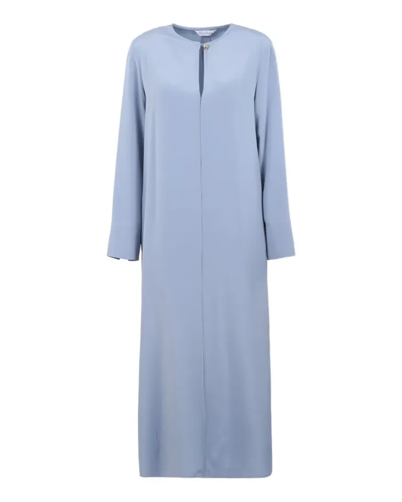 Max Mara Langärmeliges Maxikleid mit Schlüssellochausschnitt - Blau Blau