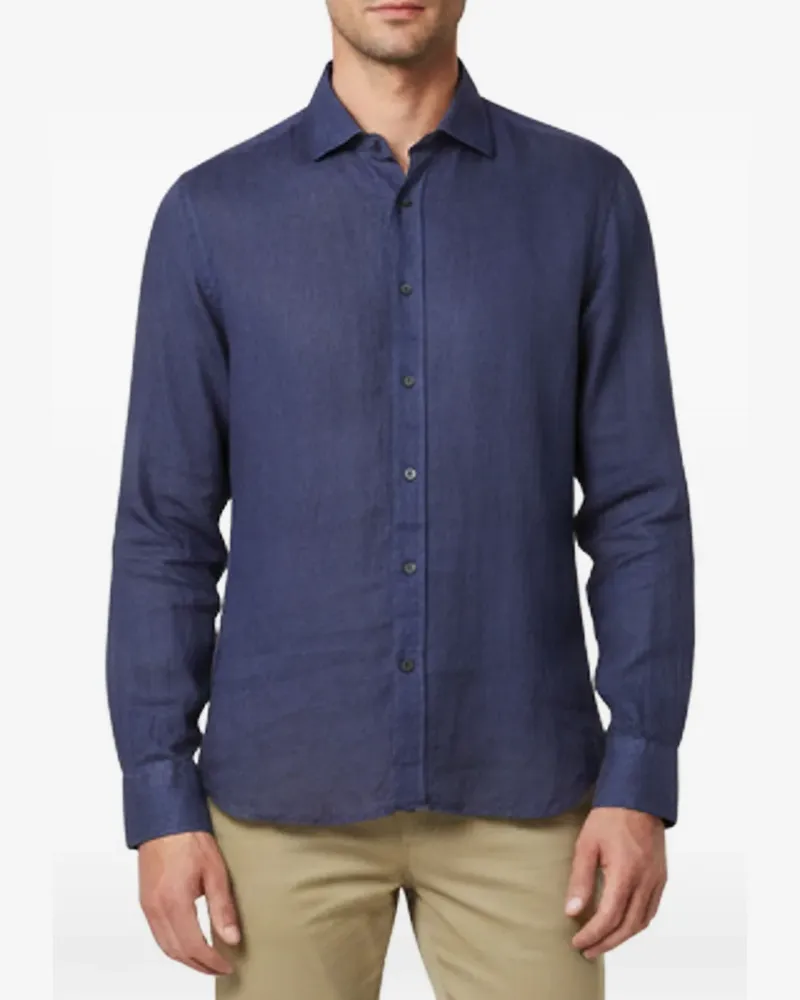 FourTwoFour on Fairfax slim-fit shirt - Blau Blau