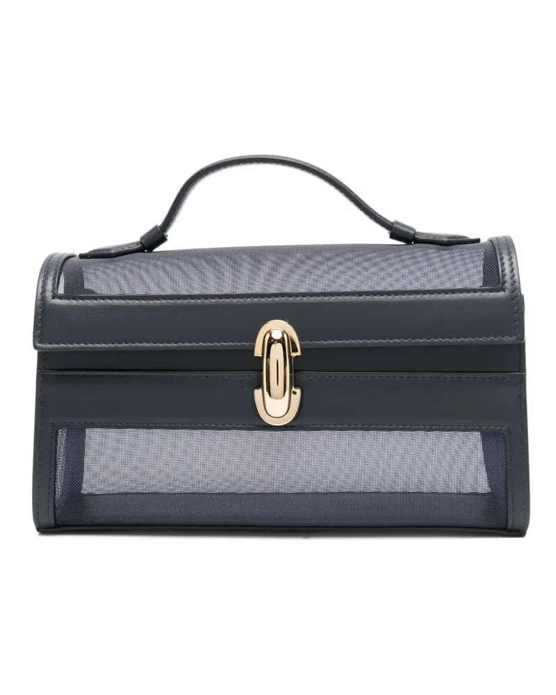 SAVETTE Symmetric Tote Bag mit Mesh-Einsatz - Blau Blau