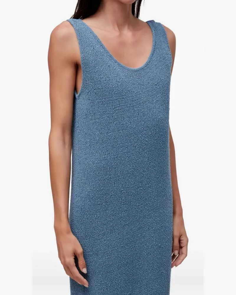Osklen Gestricktes Maxikleid mit Seitenschlitz - Blau Blau
