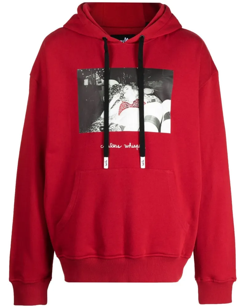 Haculla Hoodie mit Carely Whisper-Print Rot