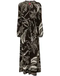 For Restless Sleepers Hemdkleid mit botanischem Print Braun