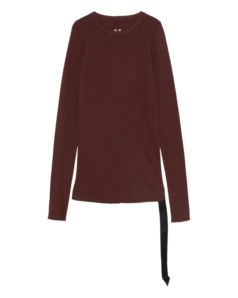 DRKSHDW by Rick Owens Ungesäumtes T-Shirt mit Schleifendetail - Braun Braun
