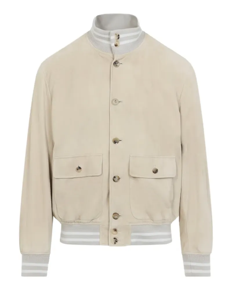 Ralph Lauren suede bomber jacket - Nude Nude