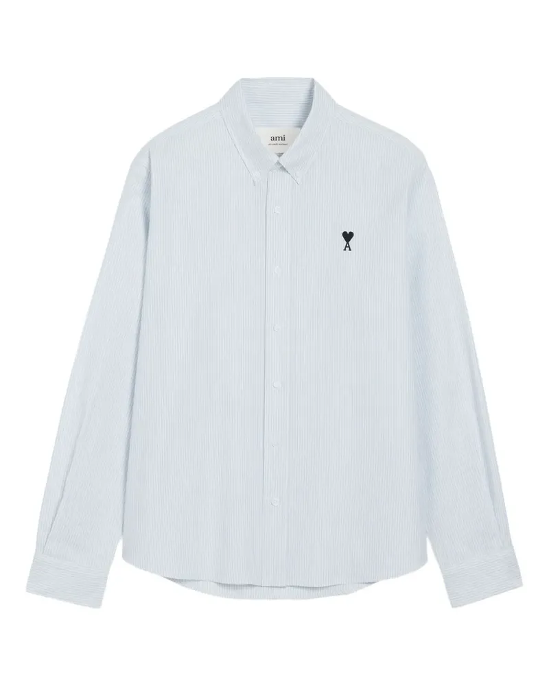 AMI Paris Gestreiftes Hemd - Blau Blau