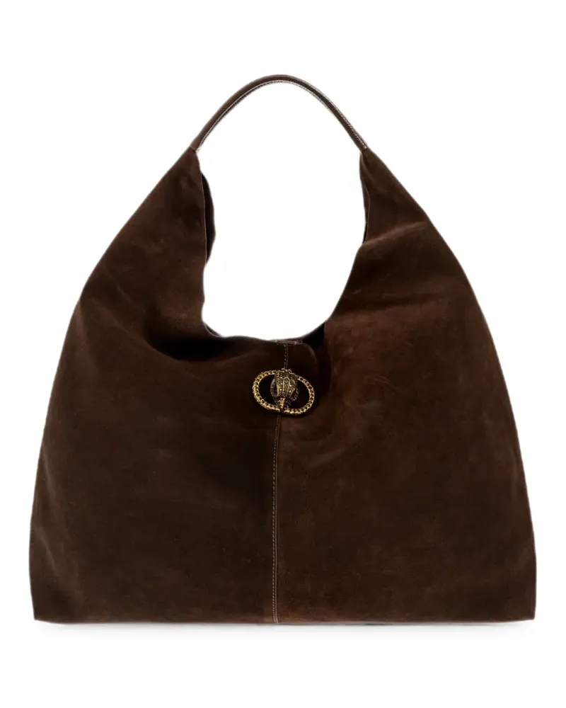 Kurt Geiger Große Chelsea Schultertasche aus Wildleder - Braun Braun
