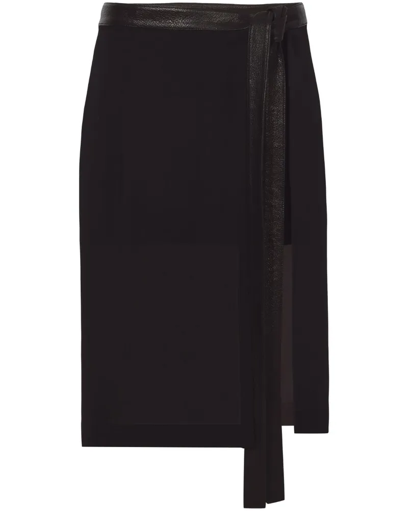 Proenza Schouler Midirock im Layering-Look - Schwarz Schwarz