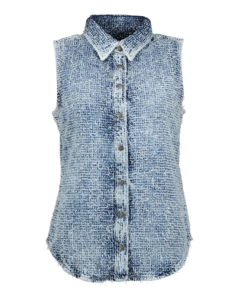 Diesel De-Easy frayed denim shirt - Blau Blau