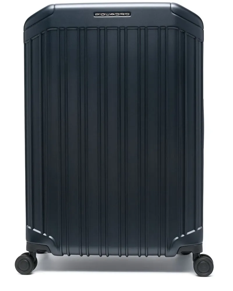 Piquadro Klassischer Hartschalen-Rollkoffer Blau
