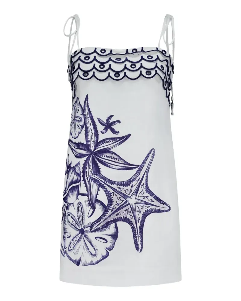 FARM Rio Kleid mit Wellensaum - Weiß Weiß