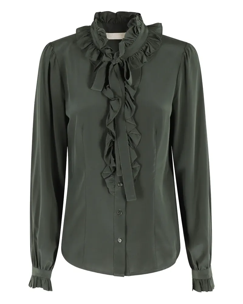 Ulla Johnson ruffled silk blouse - Grün Grün