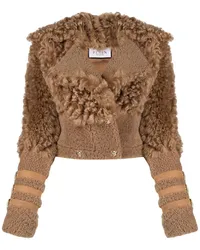 Philipp Plein Gothic Plein Shearling-Jacke Nude