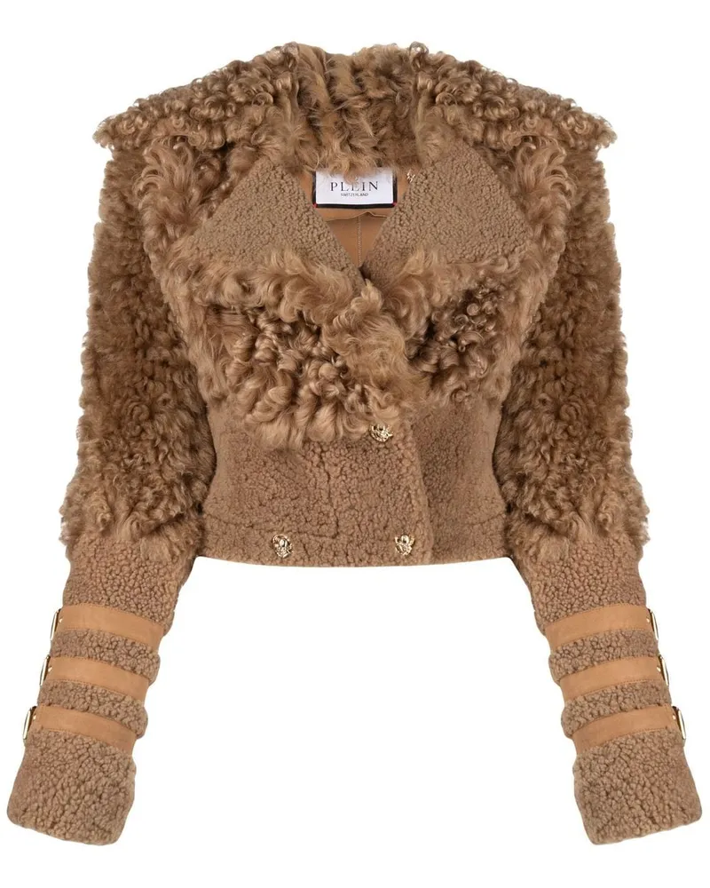 Philipp Plein Gothic Plein Shearling-Jacke - Nude Nude