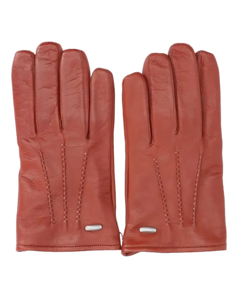 Our Legacy topstitched his gloves - Rot Rot