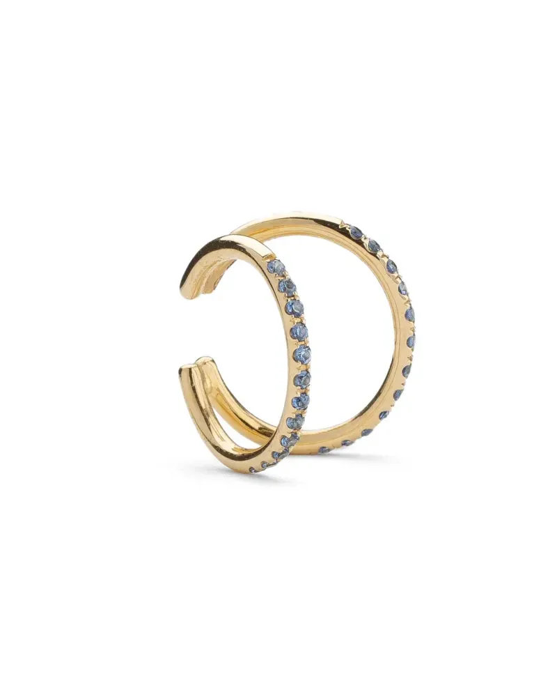 WHITE BIRD 14kt yellow gold Melina blue sapphire ear cuff Gold
