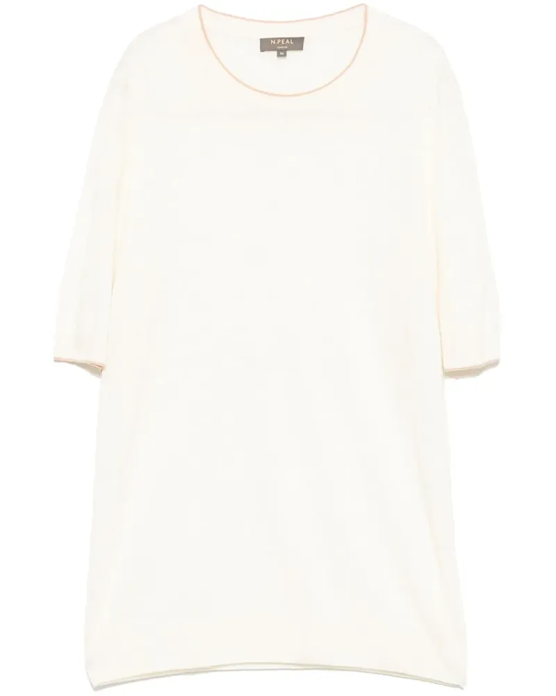 N.Peal T-Shirt mit rundem Ausschnitt - Nude Nude