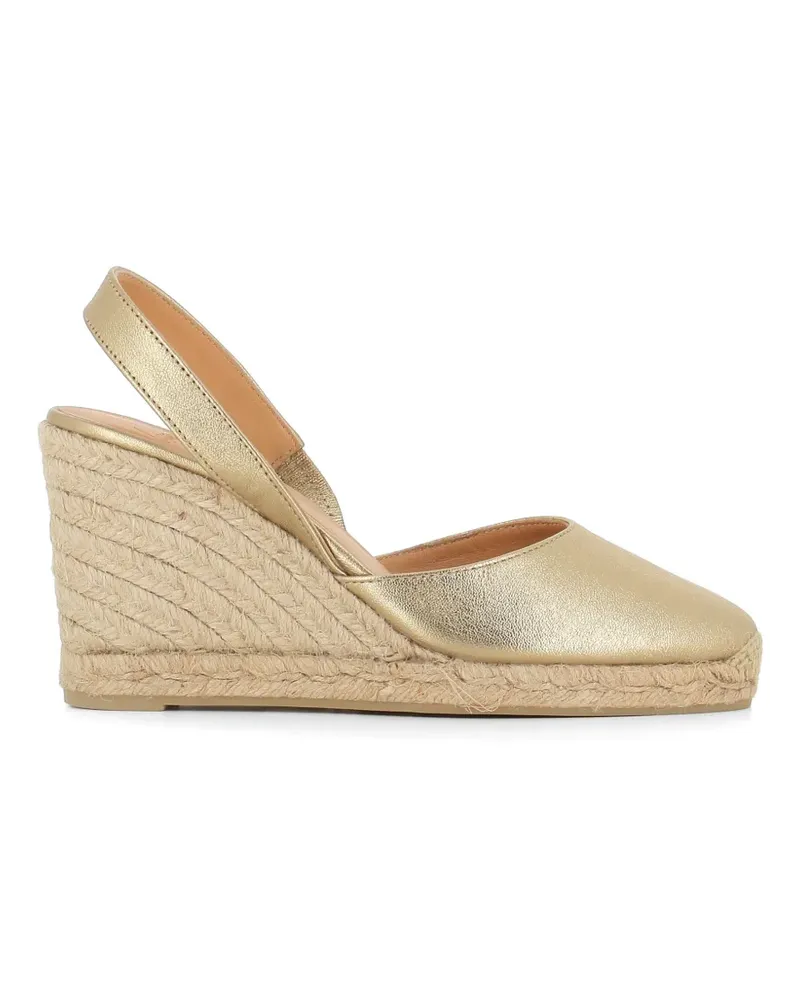 Castañer 90mm Carissa wedge-heel espadrilles - Gold Gold
