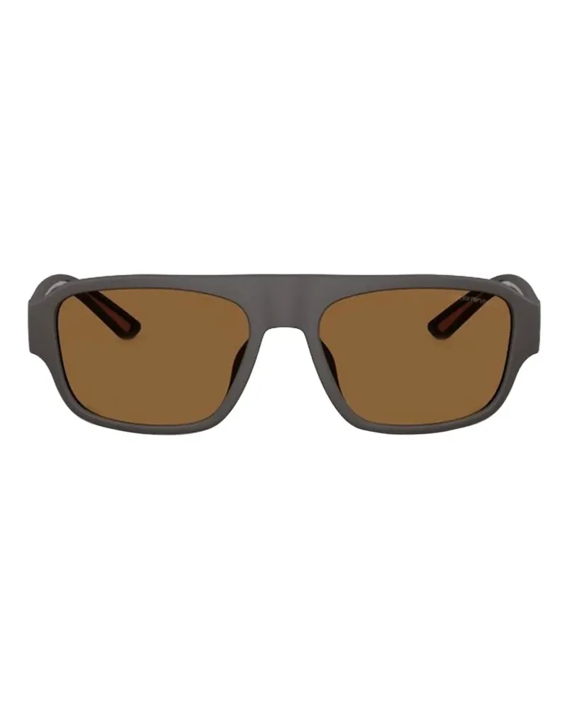 Emporio Armani Sonnenbrille mit eckigem Gestell - Braun Braun