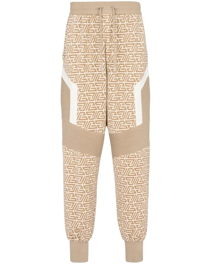 Balmain Jogginghose mit Monogramm-Einsätzen - Nude Nude