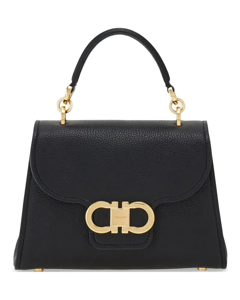 Ferragamo Double Gancini top handle (S) - Schwarz Schwarz